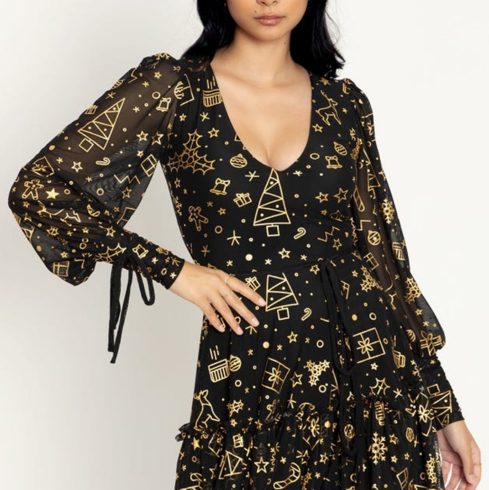 Blackmilk Golden Greetings Heavenly dress